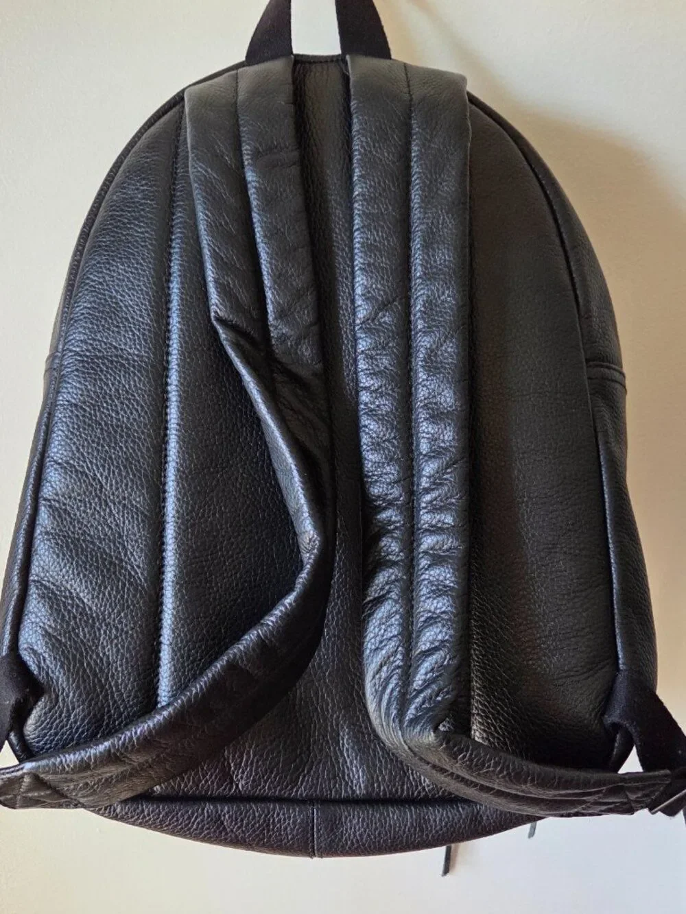 EUC LIKE NEW REBECCA MINKOFF PEBBLED GENUINE LEATHER LARGE BACKPACK BLACK